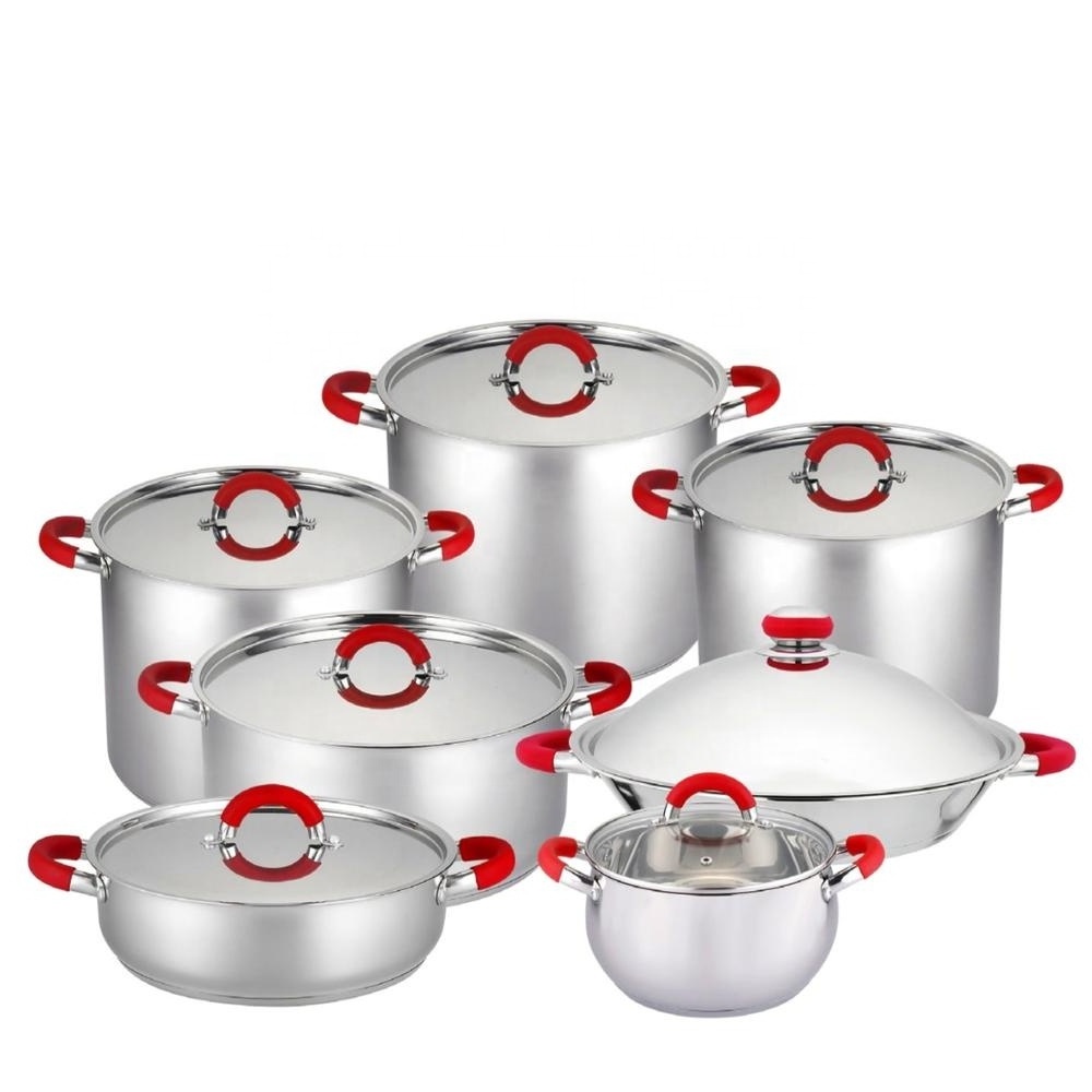 support customization 34cm big Stock Pot  Even Heat Cooking Stock Pot Large Buffet Stainless Soup Pot