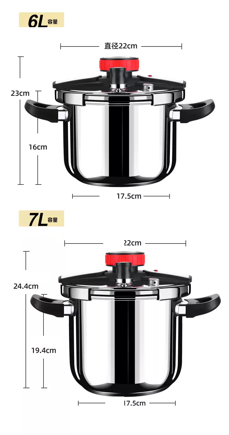 Stainless Steel 304 Pressure Cooker High Quality Kitchen Equipment Multi Commercial Pressure Cooker