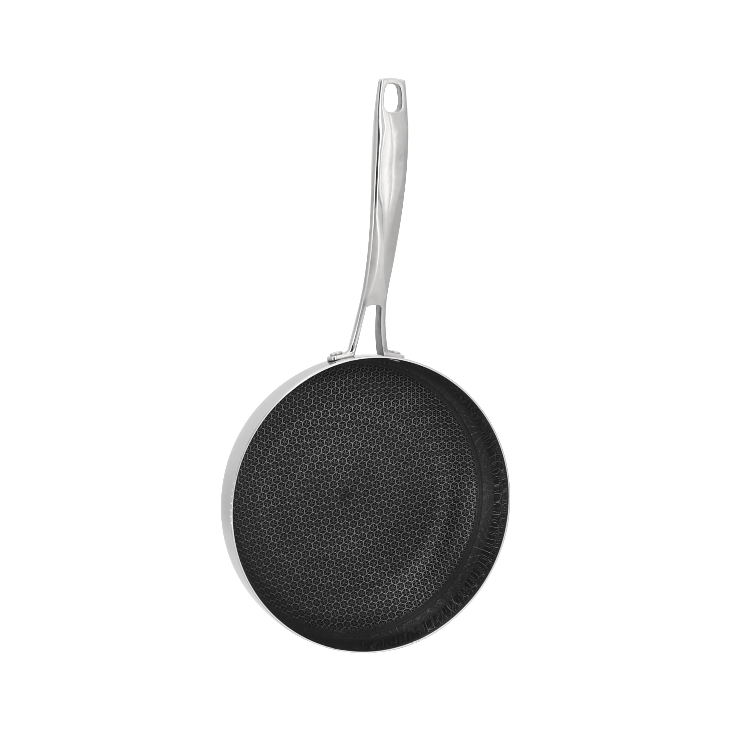 3-Layer Steel Wok Pan Skillet with Induction Bottom Eco-Friendly Metal Frying Pan 26cm & 28cm Diameter LFGB Certified