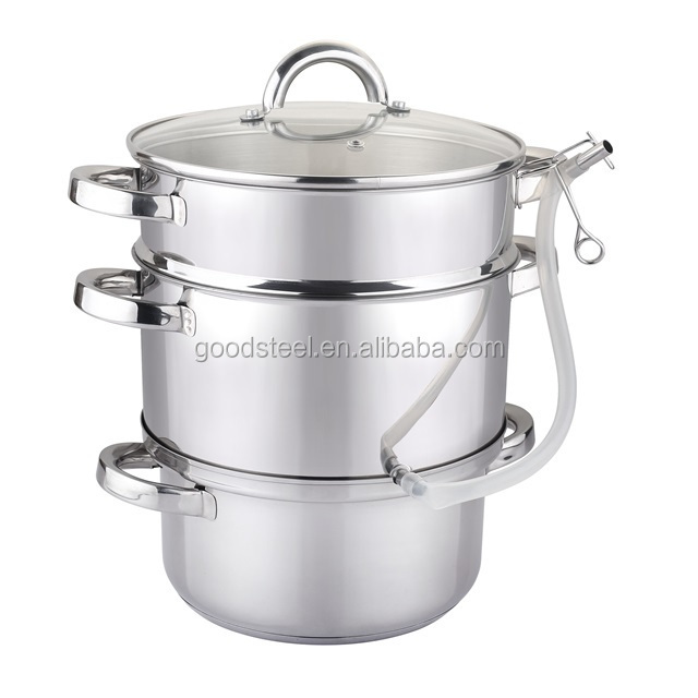 MSF Stainless Steel Fruit Juice Steam pot juicer pot Cooking Pot compatible with all burners including induction