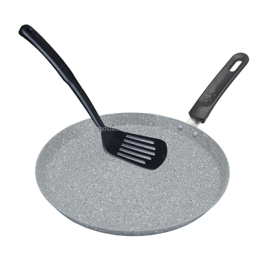 frying pans skillets pressed aluminum non-stick fry pan for pancake with plastic utensil Pococina