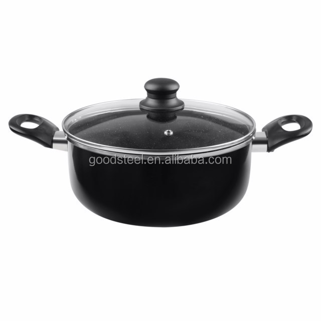 High Quality Kitchen Cookware Casserole Non Stick Cookware Pressed Aluminum Cooking Pot