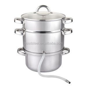 MSF Stainless Steel Fruit Juice Steam pot juicer pot Cooking Pot compatible with all burners including induction