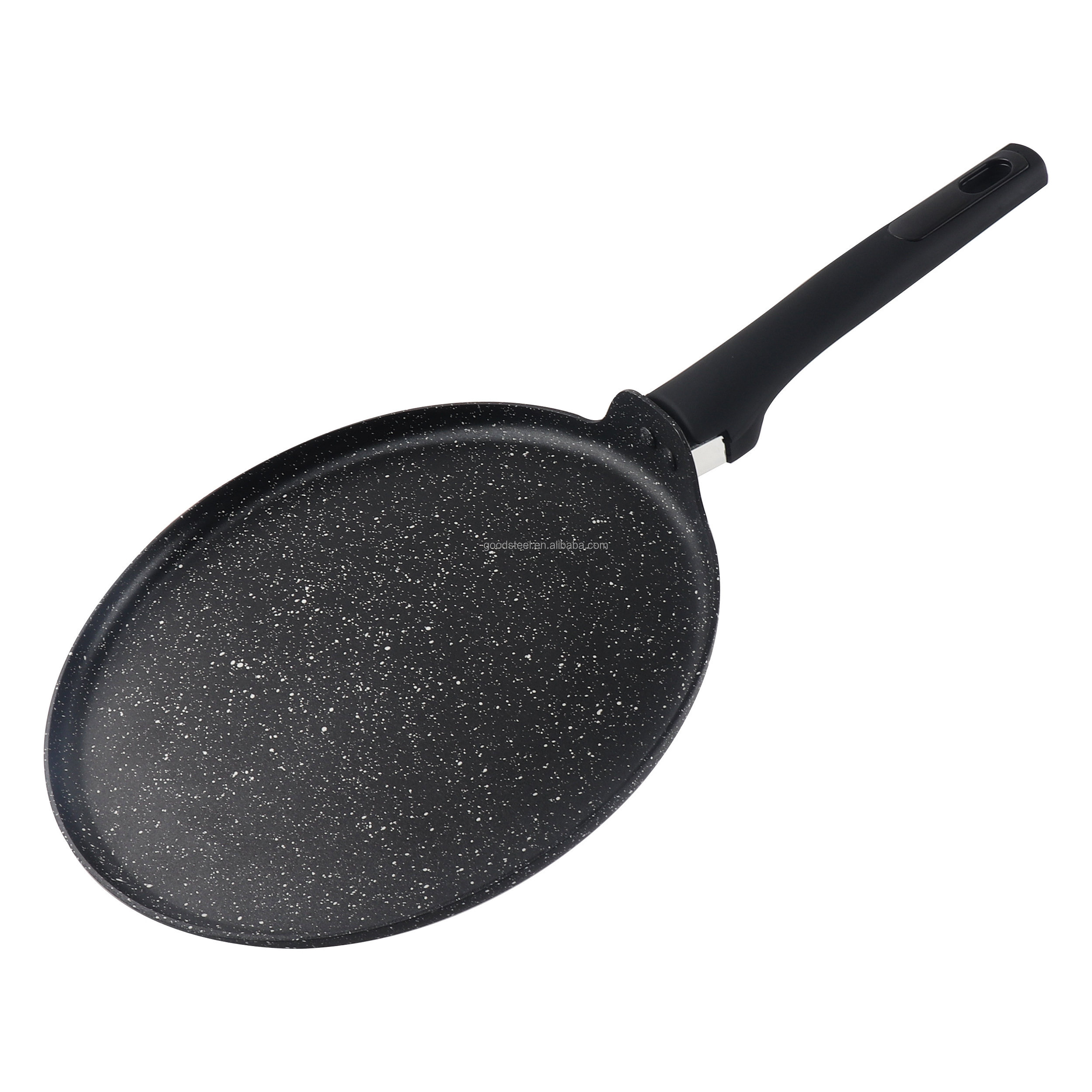 black 28cm aluminum marble coating pancake pan non stick chapati pan