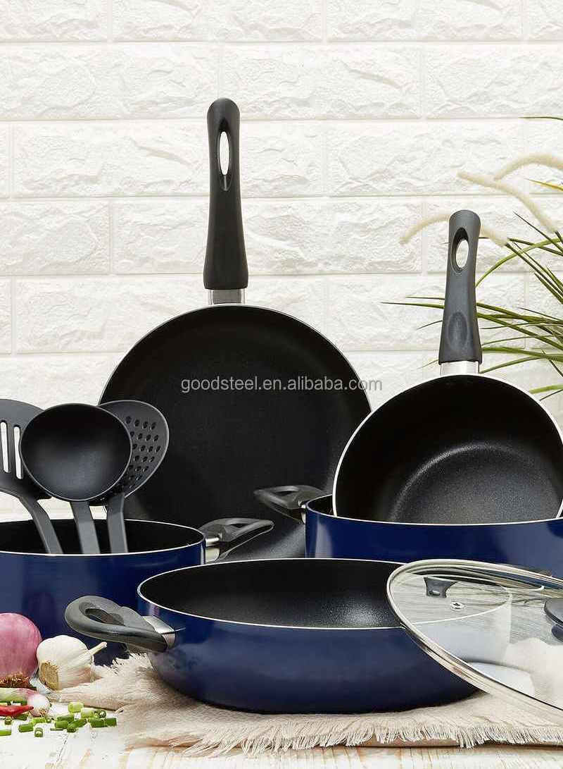 Promotional 20cm 24cm pans set nonstick cookware pans set aluminum frying pans with non-stick coating