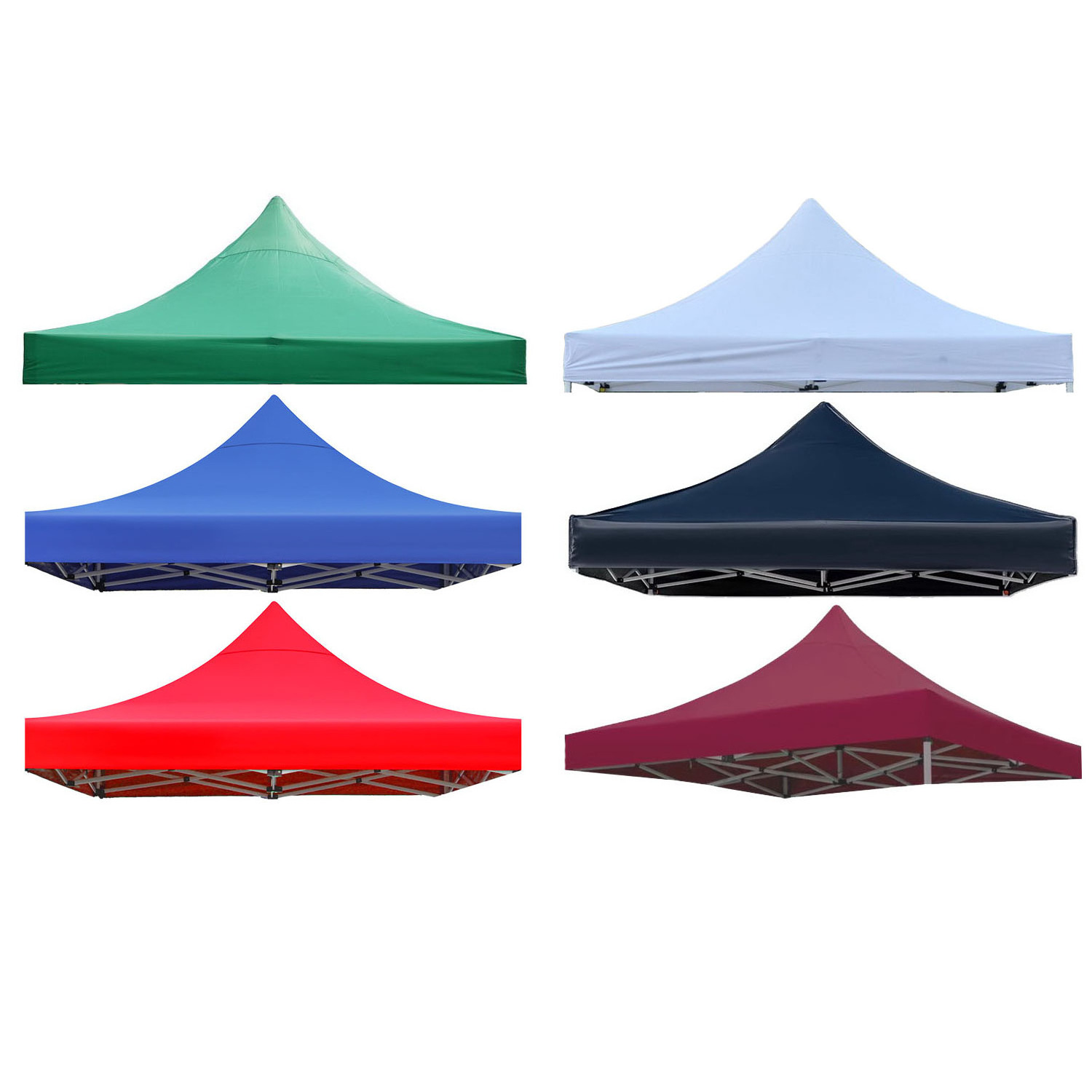 China Qihong 3x3m 10ftx10ft outdoor gazebo pop up canopy trade show tent blue white green black top fabric