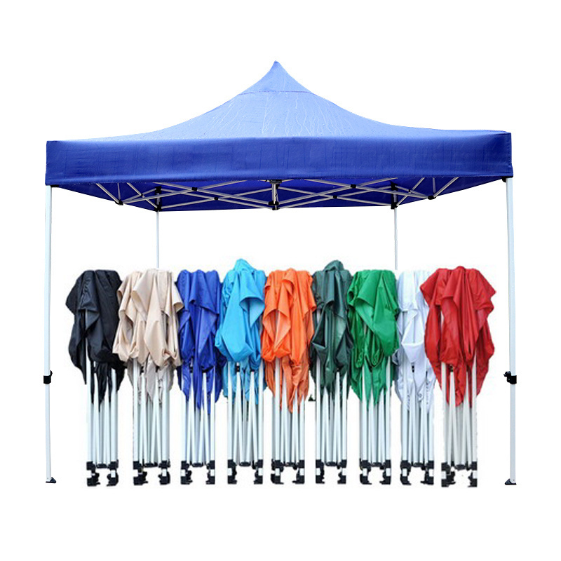 China Qihong 3x3m 10ftx10ft outdoor gazebo pop up canopy trade show tent blue white green black top fabric