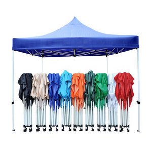 China Qihong 3x3m 10ftx10ft outdoor gazebo pop up canopy trade show tent blue white green black top fabric