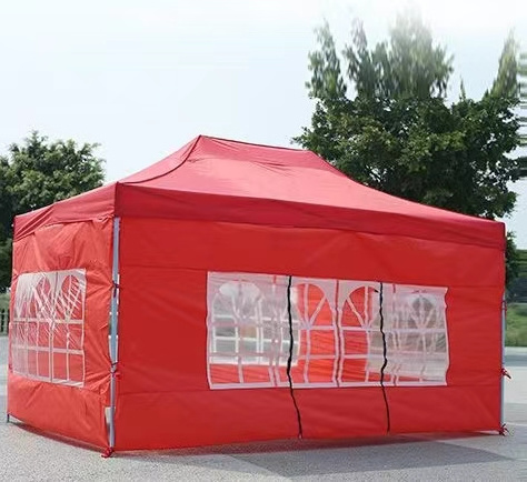 3 x 4.5 Portable Hexagonal tent BBQ Grill booth 10x15 Outdoor folding waterproof clear screened pop up gazebo with sides