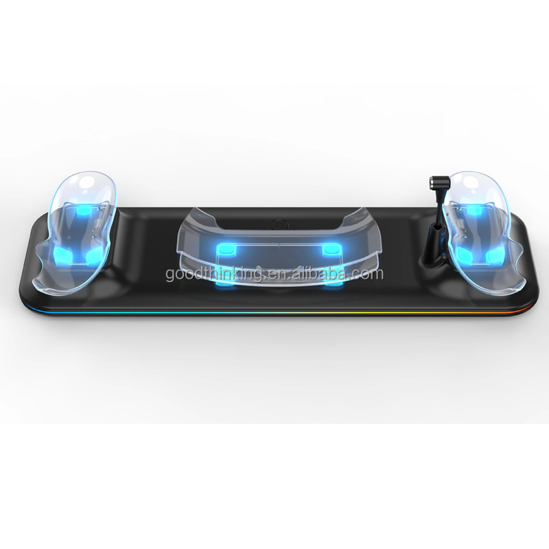 Game accessories RGB Light VR Charging desktop docking station Game controller headset charge stand for Meta Quest 3