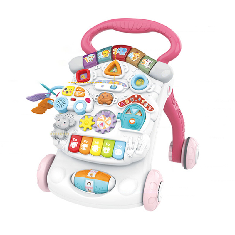 New style baby early education multifunctional interesting 3 in 1 baby walker  trolley learning table toys for kids