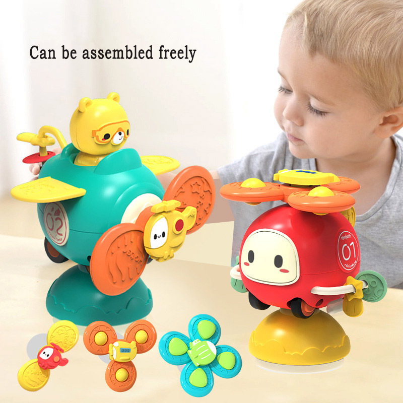 Hot Selling Educational Finger Toys kids Cartoon Detachable Fidget gyro baby indoor Table Sucker Mini Inertial Car Toy