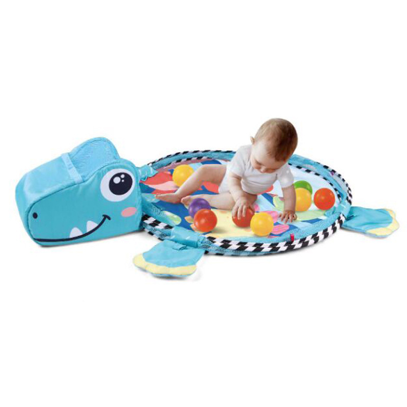 New arrival creative interesting dinosaur activity gym fitness rack ball pit pool ocean balls baby play mats toys for kids