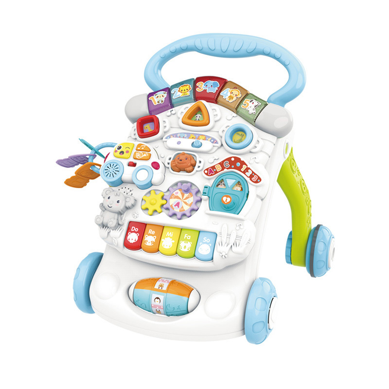 New style baby early education multifunctional interesting 3 in 1 baby walker  trolley learning table toys for kids