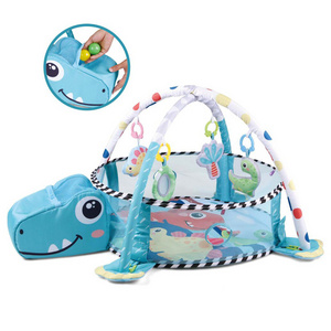 New arrival creative interesting dinosaur activity gym fitness rack ball pit pool ocean balls baby play mats toys for kids