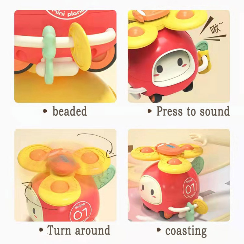 Hot Selling Educational Finger Toys kids Cartoon Detachable Fidget gyro baby indoor Table Sucker Mini Inertial Car Toy