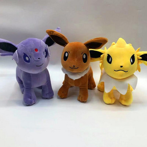 Mix Wholesale 8 inches Best Selling Anime Cartoon Character Pokemoned Eevee Plush Toys Cheap Kids Gifts