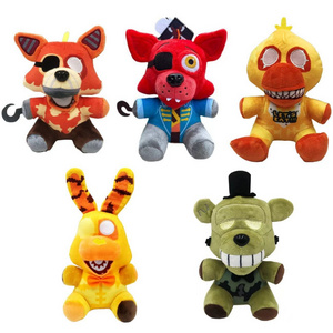 15PCS/PACK 25CM Five Nights Freddy FNAF Dolls Stuffed FANF Sundrop Plush Toy Sofa Cushion Pillow Claw machine Toys