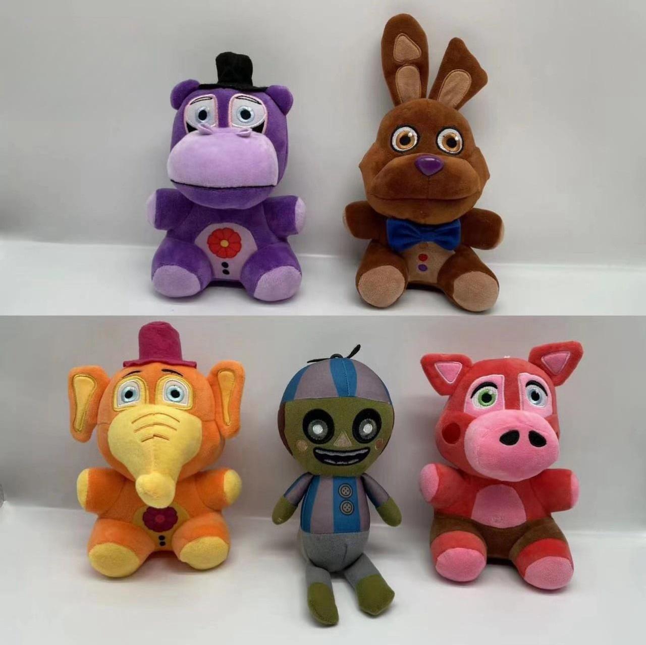 15PCS/PACK 25CM Five Nights Freddy FNAF Dolls Stuffed FANF Sundrop Plush Toy Sofa Cushion Pillow Claw machine Toys