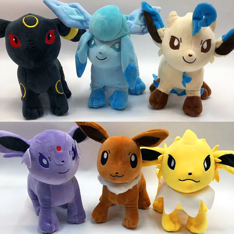 Mix Wholesale 8 inches Best Selling Anime Cartoon Character Pokemoned Eevee Plush Toys Cheap Kids Gifts