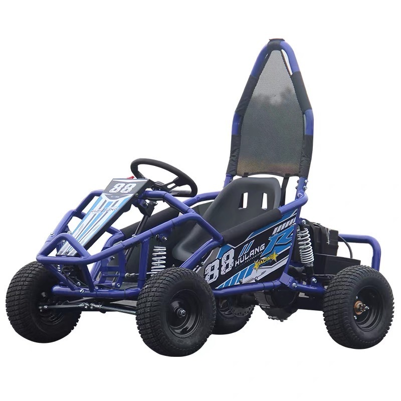 Cheap Sale Mini kids Go Kart 500W48V Brushless Motor Electric Go Kart for Yellow Dirt Road