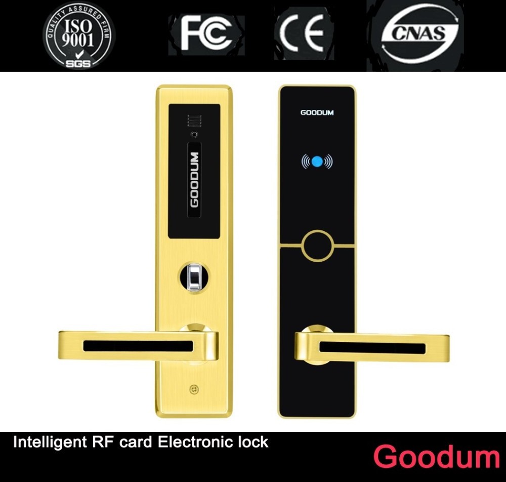 Goodum Wholesale rf card smart hotel door lock with deadbolt