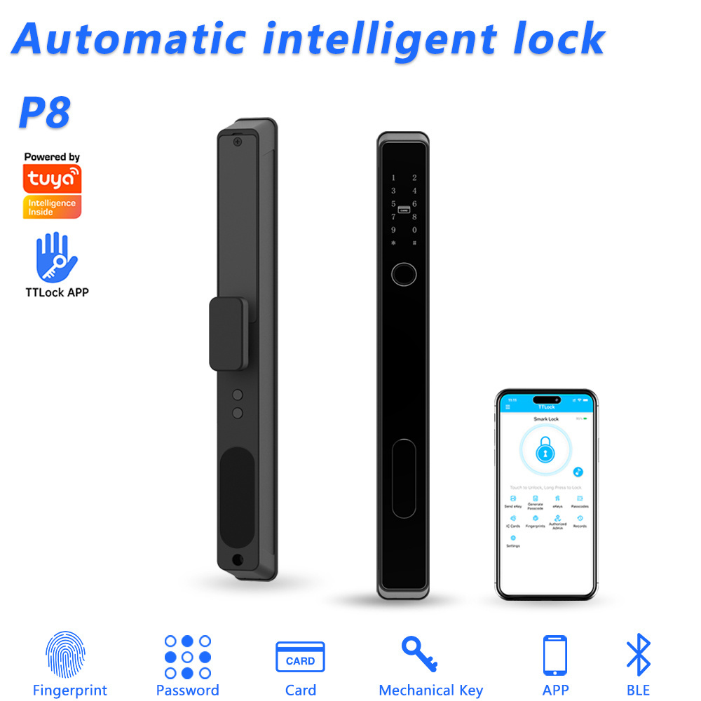 Fully Automatic Anti-theft Security Smart Keyless Electronic Fingerprint Door Lock Digital Entry Door Lock with Built-in wifi