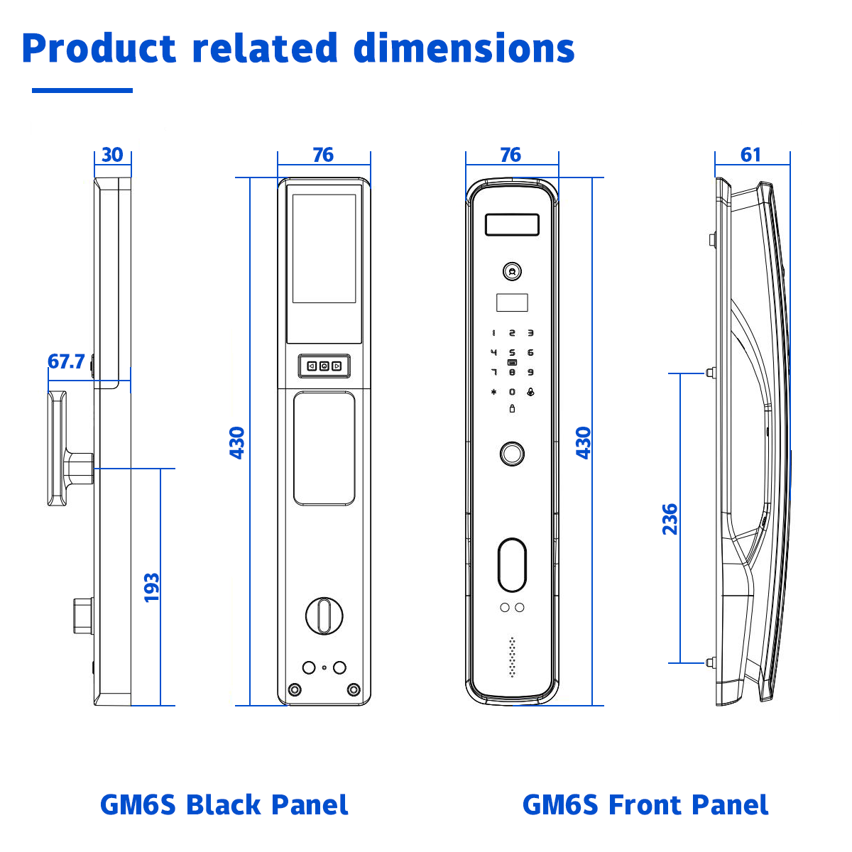 Goodum electronic digital tuya smart lock fingerprint face recognition homekit with  mobile app wifi and camera card