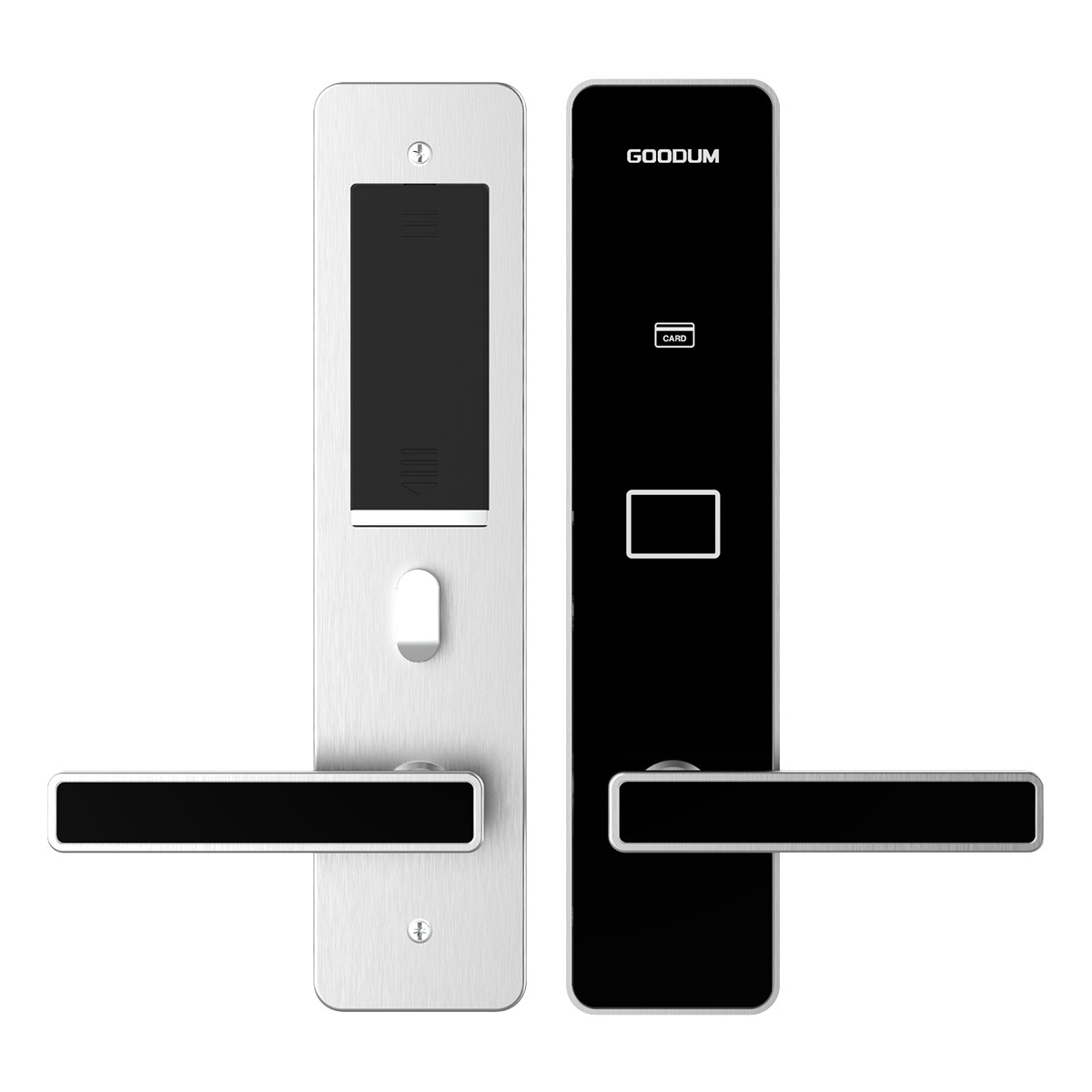 Goodum Electronic Hotel Card Swiping Smart Door Handle Lever Lock System with Software Key Card Lock for Hotels