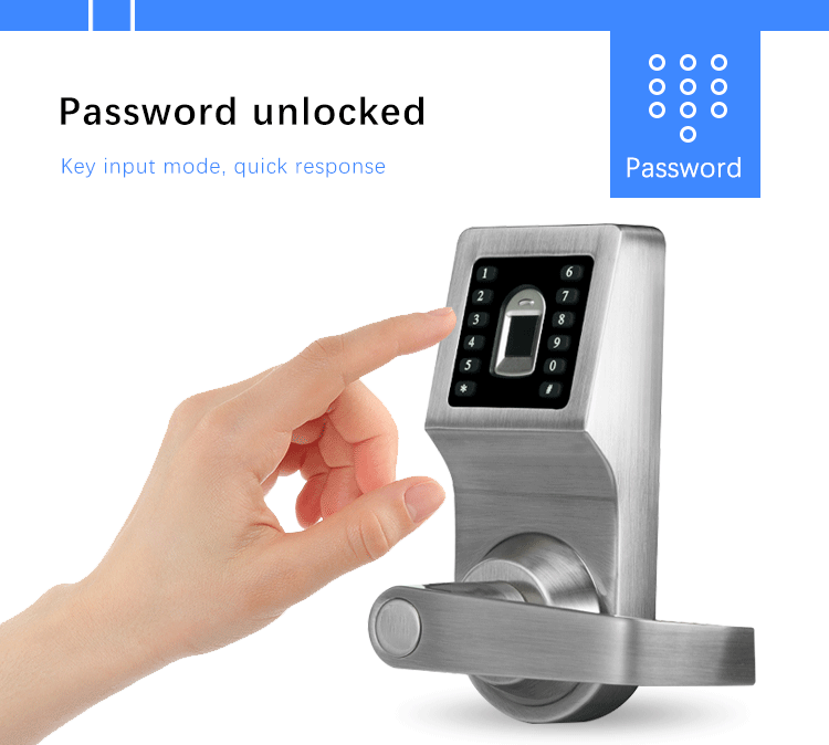 Goodum fingerprint combination biometric passcode keyless deadbolt smart door lock for bedroom