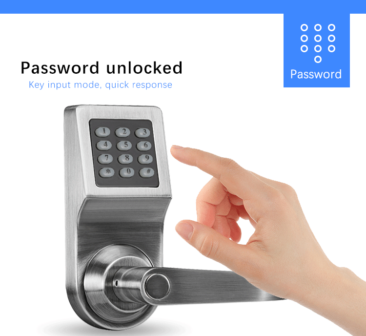 Goodum China's Smart Keyless Electronic Cylinder Lock Digital Card Security System Keypad with WiFi Cloud Data Storage