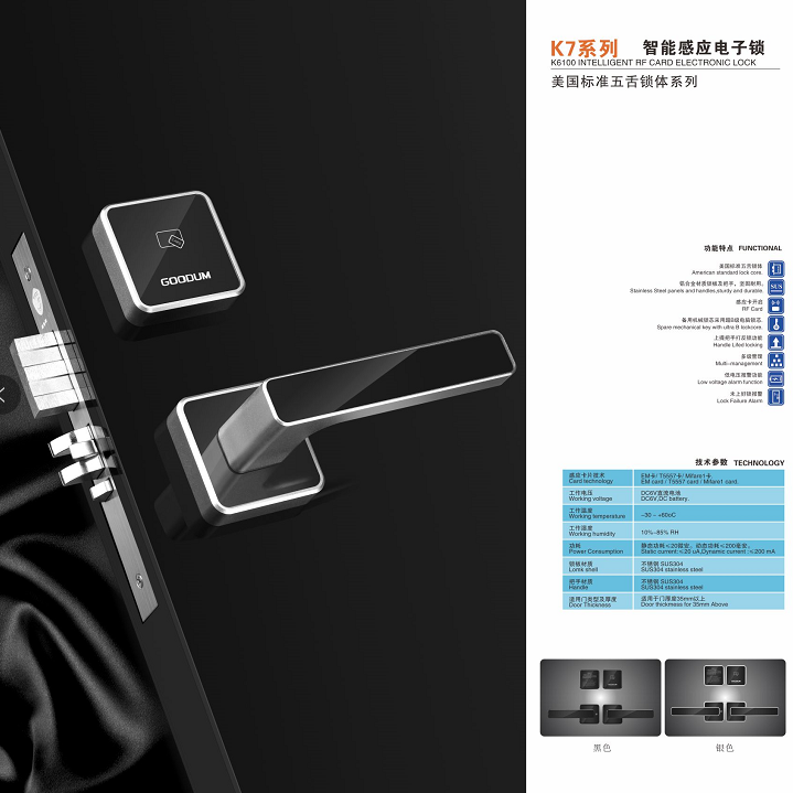 Goodum hotel smart door lock M1 T5557 hotel system wholesale price also can used for apartment