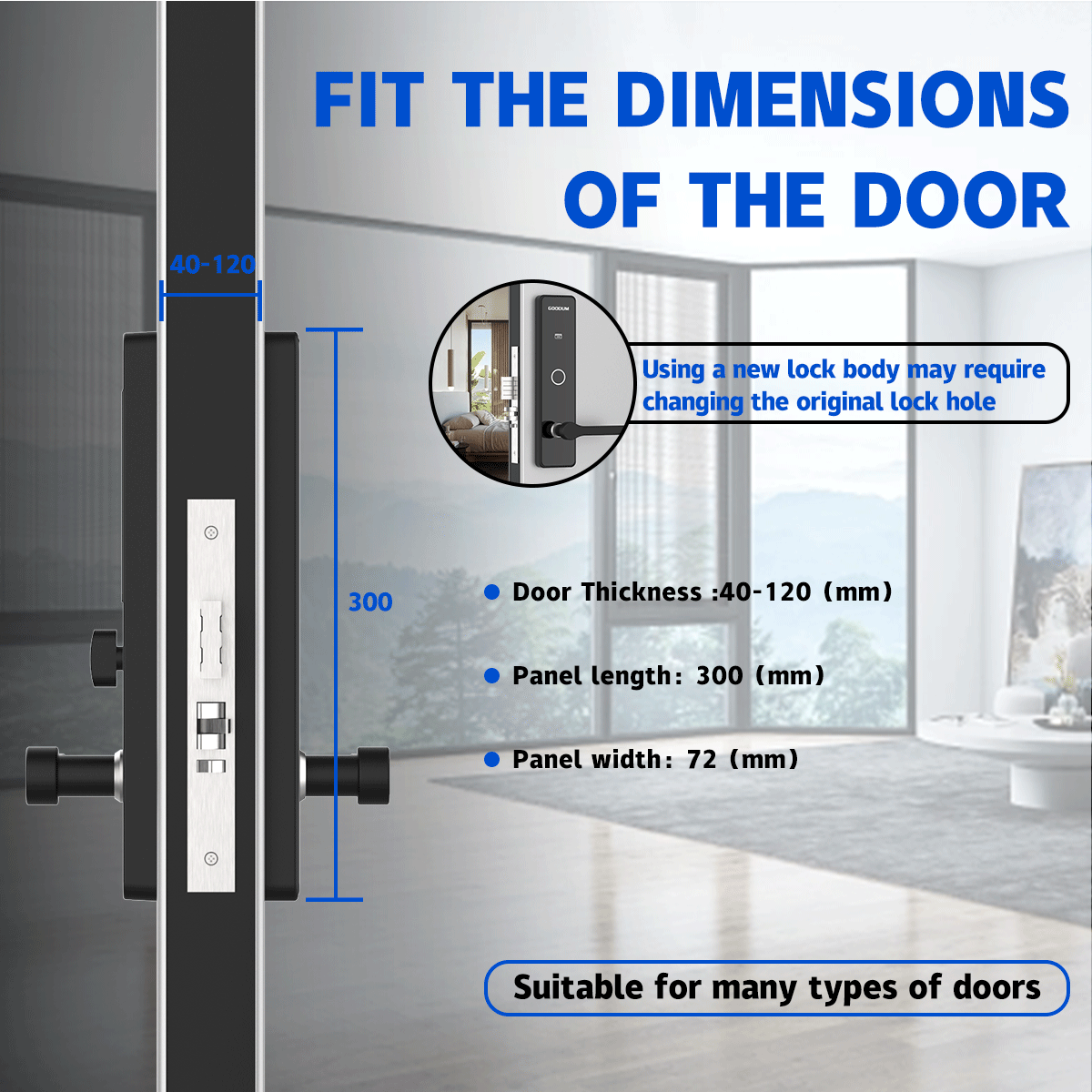 Goodum Biometric Smart Lock RFID Password Protected Wireless Drawer Lock for Enhanced Security