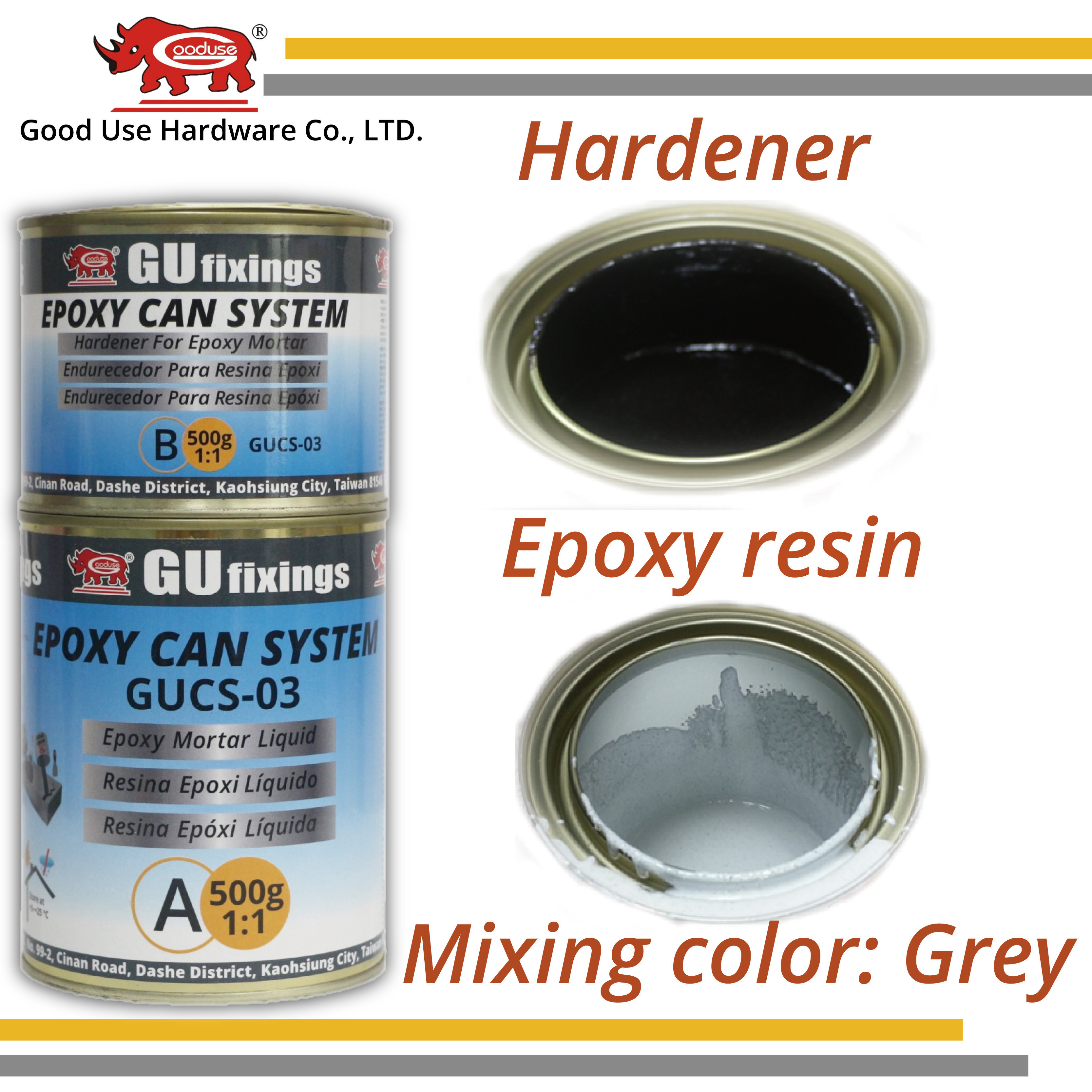 Epoxy Resin AB glue to stick wood stone adhesive system