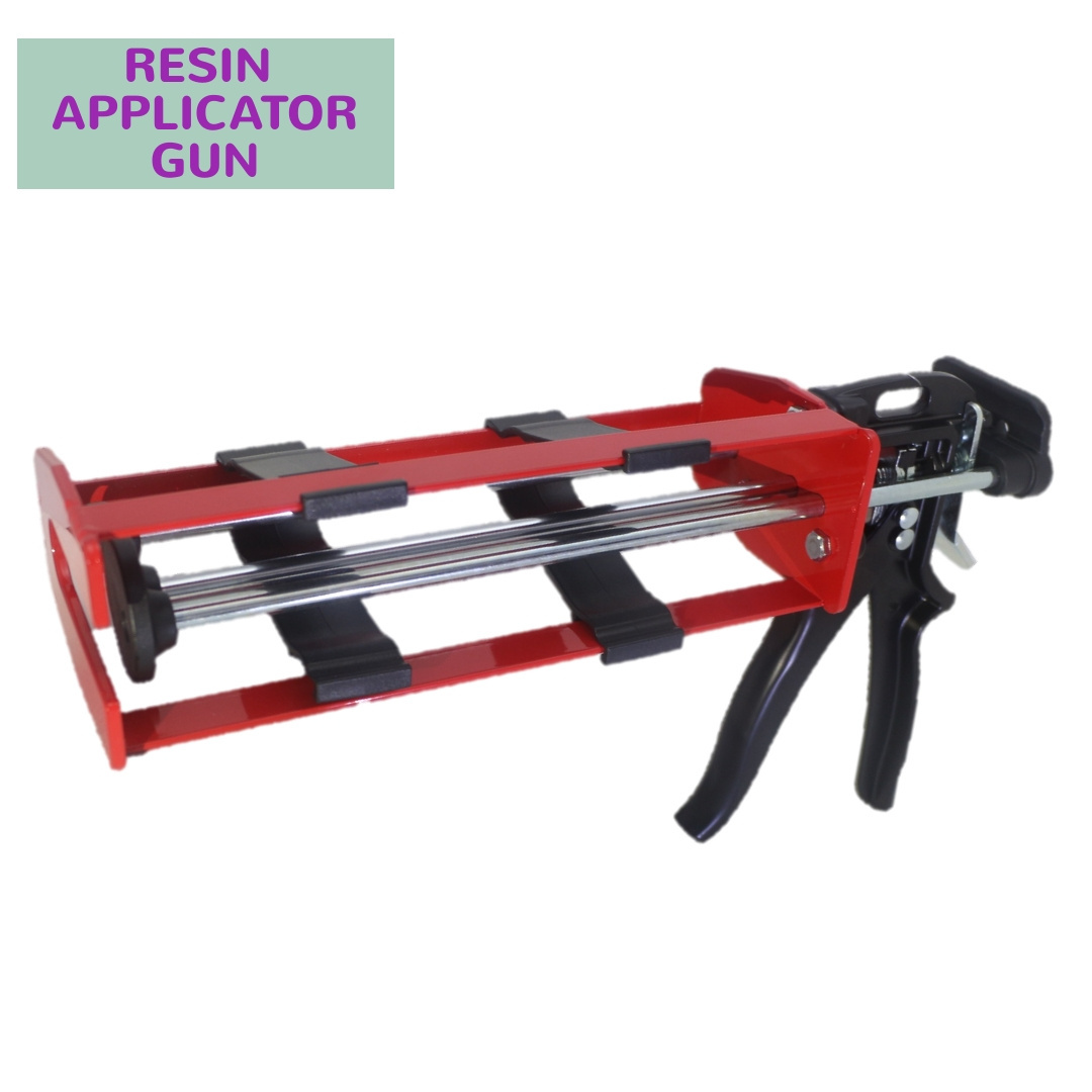 Dual cartridge epoxy anchor adhesive caulking gun