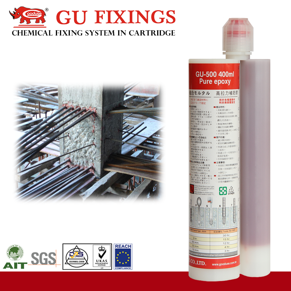 Two component dual caulking glue epoxy adhesive cartridge