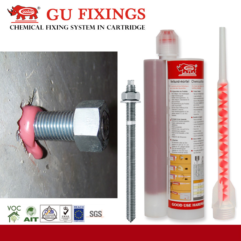 Building fastener injection epoxy anchor adhesive