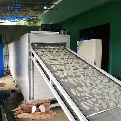 500 Kg/Hour Dried Cassava Chips Production Cassava Chipping And Drying Machine