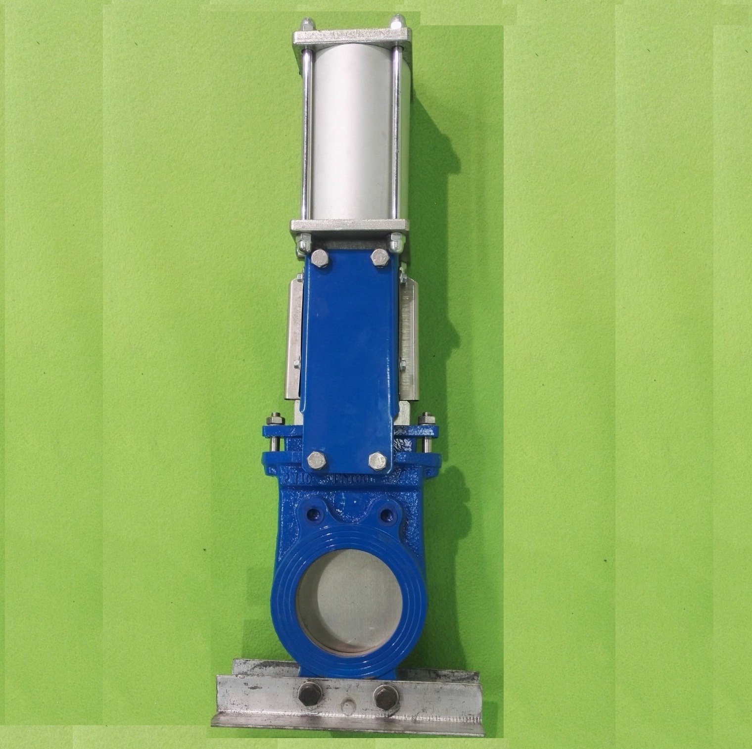 DIN PN10 DN100 Ductile Iron Industry Knife Gate Valve Parallel Slide Valves Pneumatic Knife Gate Valve