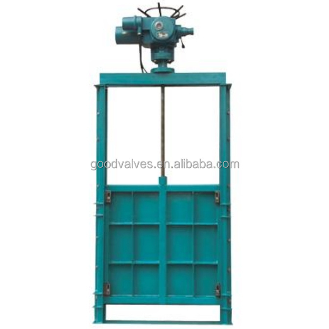 ANSI Cast iron~DI stainless steel SS304   motorized penstock gate  Sliding wall  gate valve for river hydroelectric system