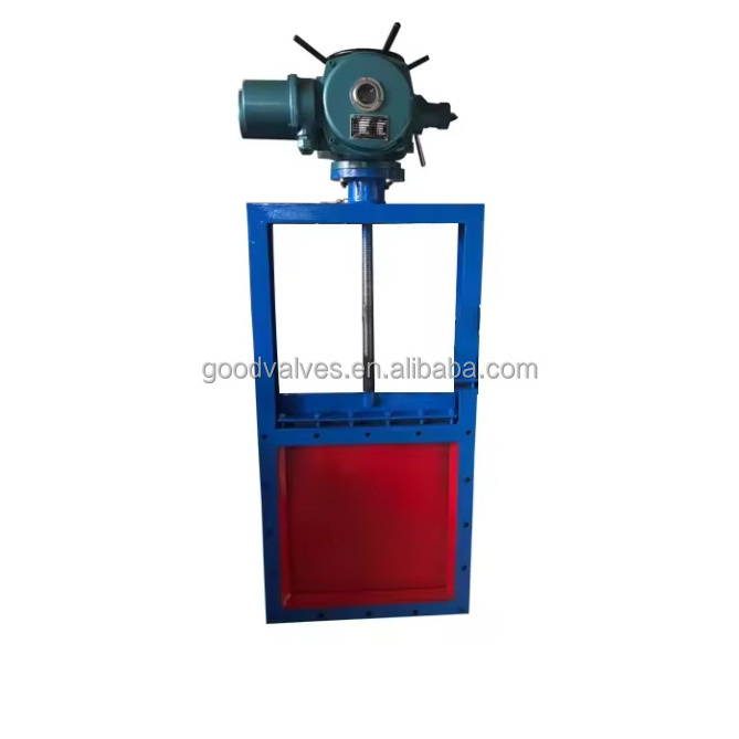 Pneumatic/Electric/ManualStainless steel/cast iron 3-sided sealed sliding gate valve   Sliding wall knife gate valve