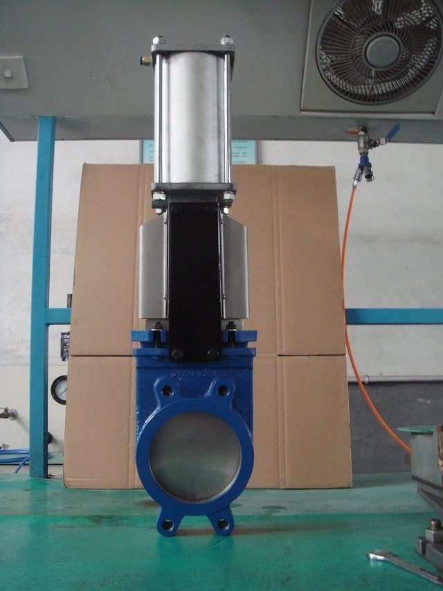 DIN PN10 DN100 Ductile Iron Industry Knife Gate Valve Parallel Slide Valves Pneumatic Knife Gate Valve