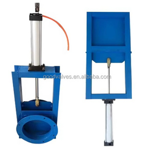 Hanging bidirectional cast iron/WCB/stainless steel door type knife gate valve  can cut off/adjust flow and control water level