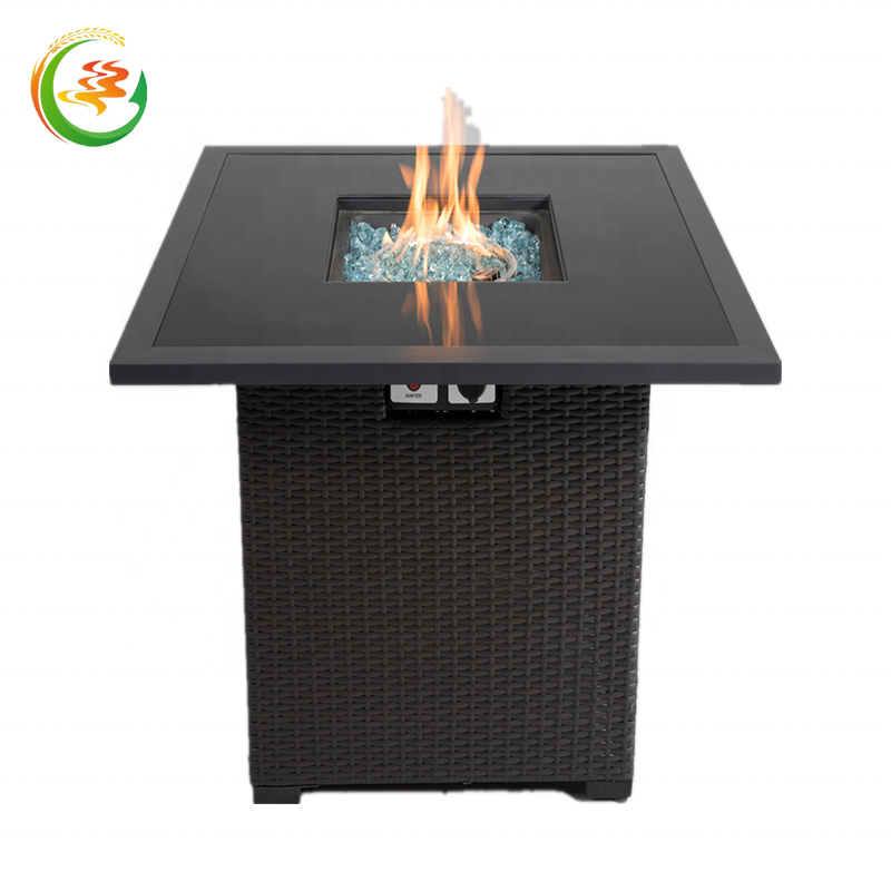 Hot Sale Outdoor New Design Square Cube Round Brazier Fire Pit Stainless Steel Fire Table Garden Fireplace Patio Gas Fire Pit