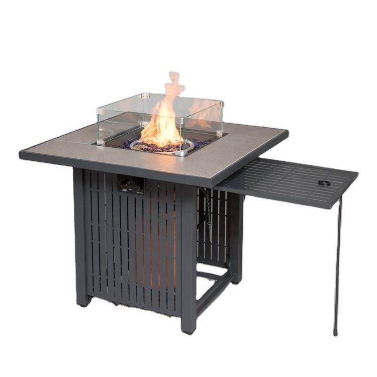 Fire Pit Gas Propane Fireplace Garden Patio Barbecue Fire Furnace Indoor/Outdoor Smokeless Fire Pit Chimenea Heater