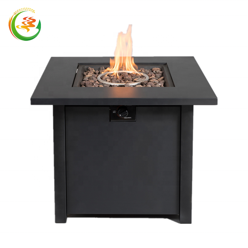 Hot Sale Outdoor New Design Square Cube Round Brazier Fire Pit Stainless Steel Fire Table Garden Fireplace Patio Gas Fire Pit