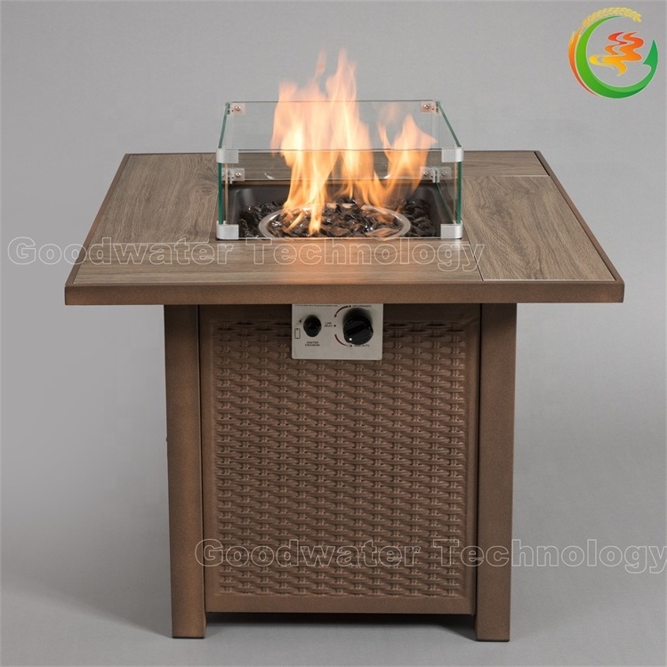 Fire Pit Gas Propane Fireplace Garden Patio Barbecue Fire Furnace Indoor/Outdoor Smokeless Fire Pit Chimenea Heater