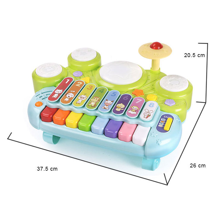 GOODWAY Electronic Organ Children Educational Piano Keyboard Toy Drum Set Musical Xylophone Toy for Kids