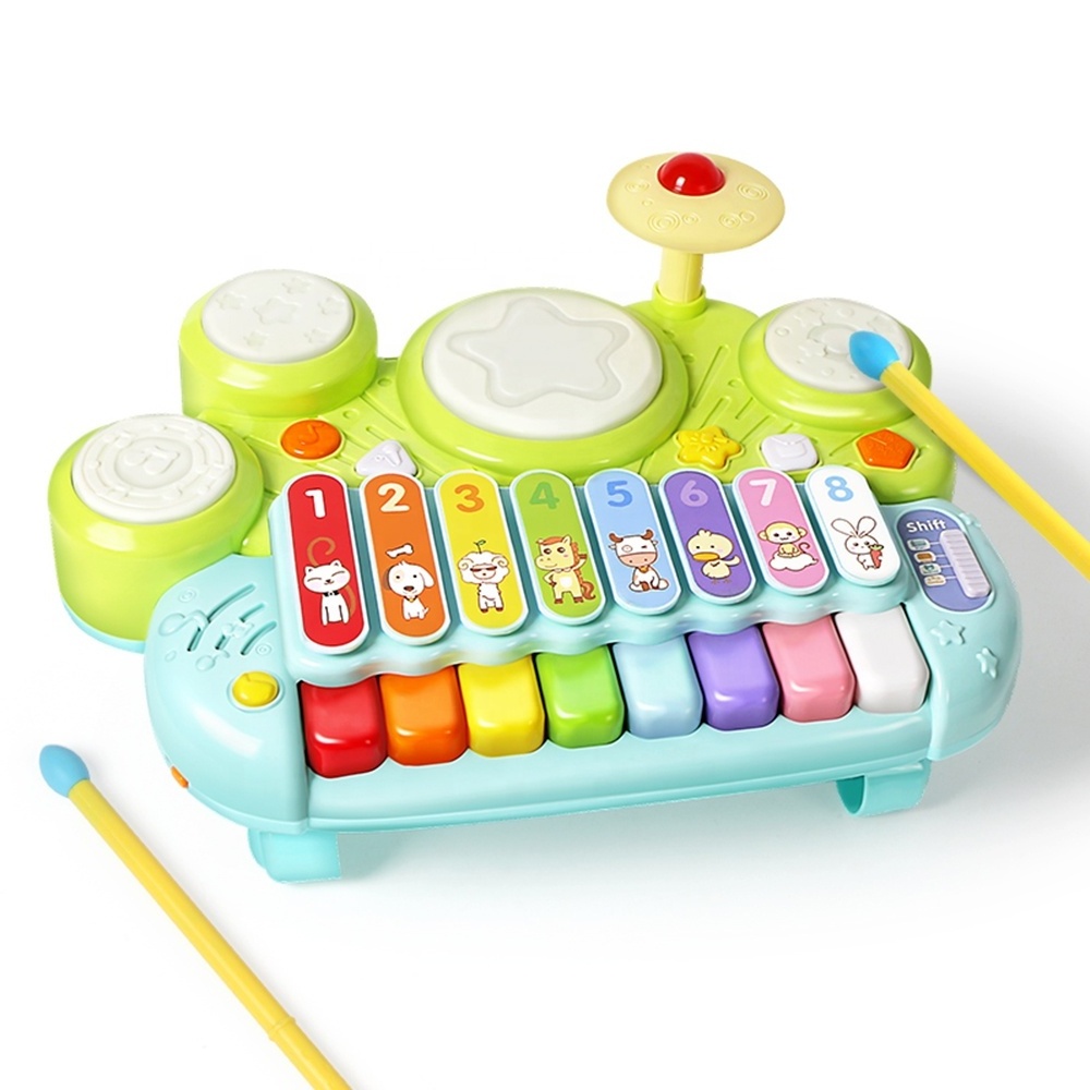 GOODWAY Electronic Organ Children Educational Piano Keyboard Toy Drum Set Musical Xylophone Toy for Kids