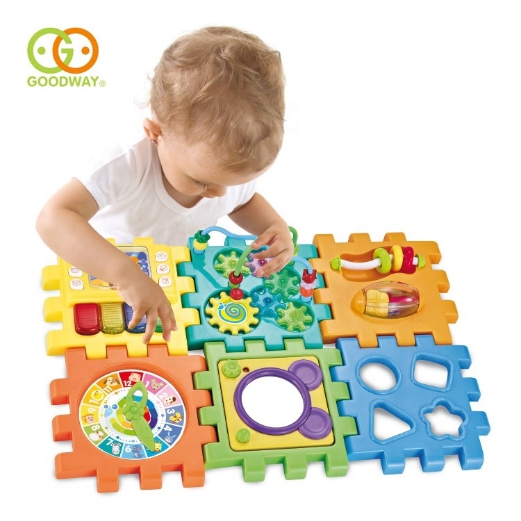 6 Sides Educational Toys Multifunction Colorful Musical Kid Baby Activity Cube Toy With Gears Game